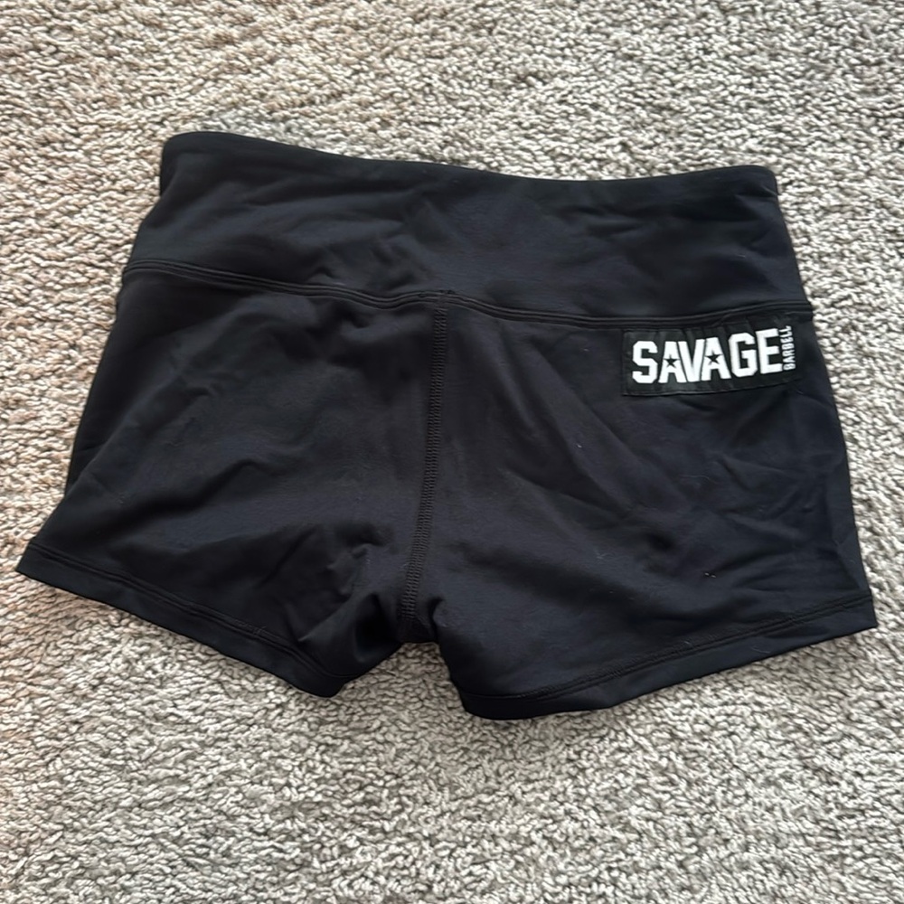 Savage Barbell Jet Black Workout Shorts